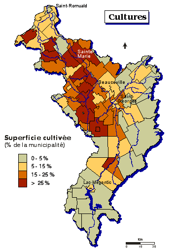 Superficies cultives par municipalit