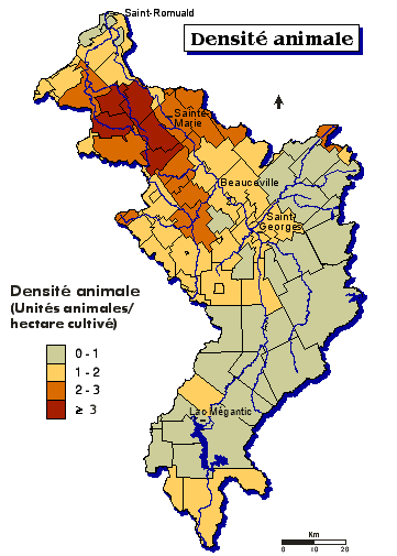 Densit animale par municipalit