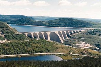 Barrage Daniel Johnson, vue arienne - Photo Hydro-Qubec