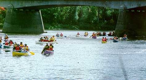 Descente en canot sur la rivire Saint-Franois