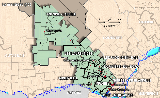 Source : Carte tire de l'Atlas du Qubec et de ses rgions  l'adresse Internet : http://www.atlasduquebec.qc.ca