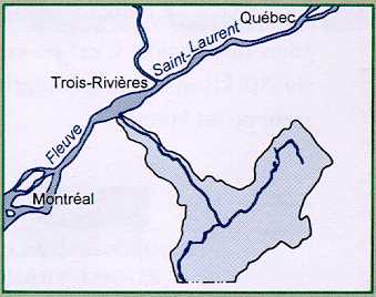 Situation gographique de la rivire Saint-Franois